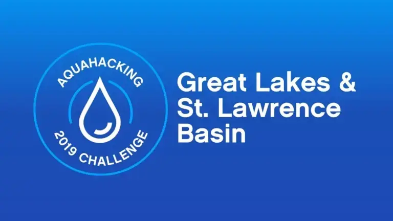 AquaHacking Challenge Great Lakes 2019 logo and page link