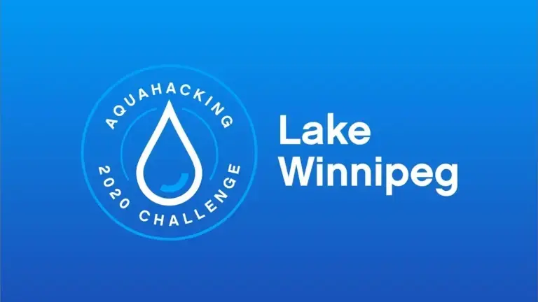 AquaHacking Challenge Lake Winnipeg 2020 logo and page link