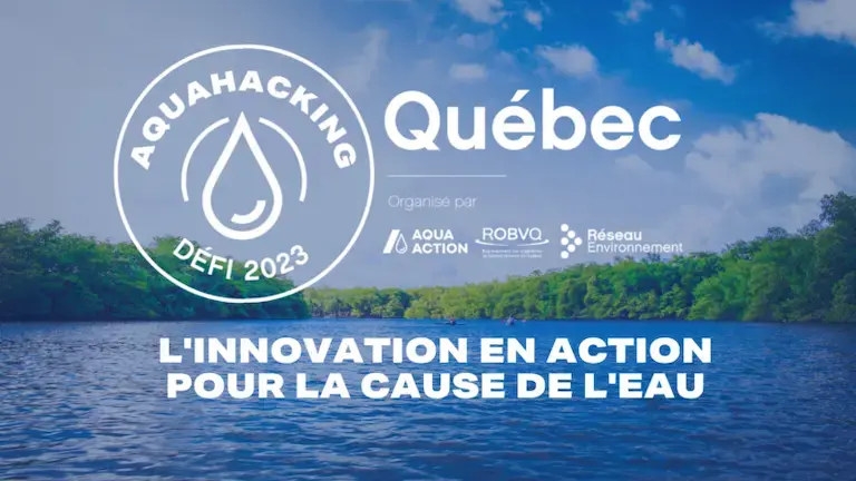 AquaHacking Challenge Quebec 2023 logo and page link