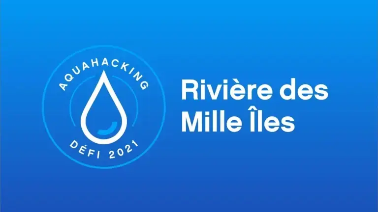 AquaHacking Challenge Riviere Mille Iles 2021 logo and page link