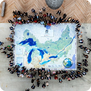 Giant floor map